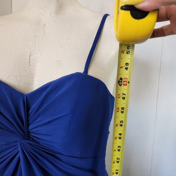 Symphony of Venus Cobalt Blue Strapless Maxi Dress Formal Gown Prom Bridesmaid - Picture 14 of 15